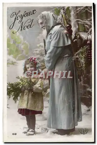 Cartes postales Fantaisie Pere Noel Enfant