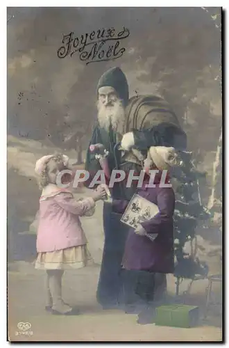 Cartes postales Fantaisie Pere Noel Enfants