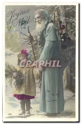 Cartes postales Fantaisie Pere Noel Enfants