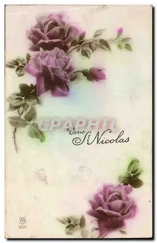 Cartes postales Fantaisie St Nicolas Fleurs