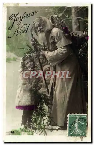 Cartes postales Fantaisie Pere Noel Enfant