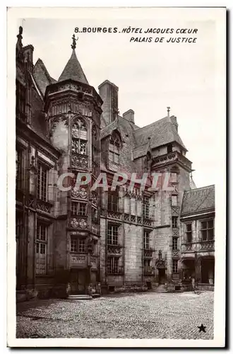 Cartes postales Palais de Justice Bourges Hotel Jacques Coeur