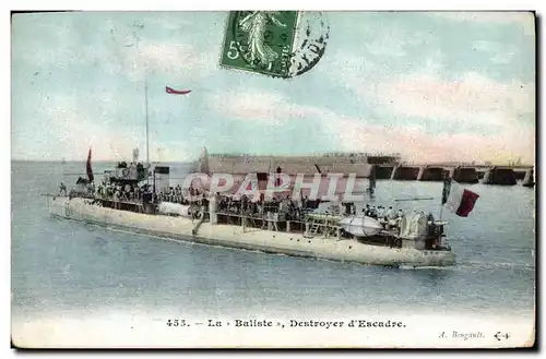 Cartes postales Bateau de Guerre La Baliste Destroyer d'escadre
