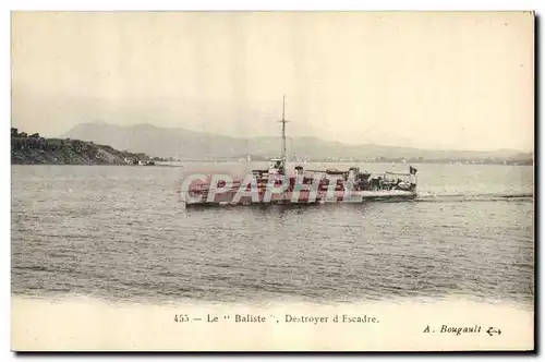 Cartes postales Bateau de Guerre Le Baliste Destroyer d'escadre