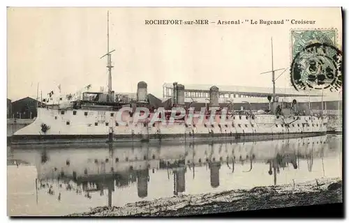 Ansichtskarte AK Bateau de Guerre Rochefort sur Mer Arsenal Le Bugeaud Croiseur