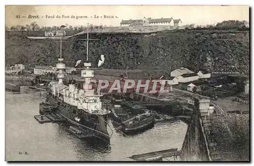 Ansichtskarte AK Bateau de Guerre Brest Fond du Port de guerre Le Bruix