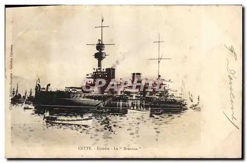 Cartes postales Bateau de Guerre Cette Escadre Le Brennus