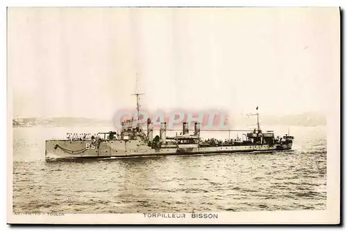 Cartes postales Bateau de Guerre Torpilleur Bisson