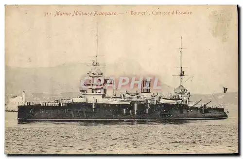 Cartes postales Bateau de Guerre Bouvet Cuirasse d'escadre