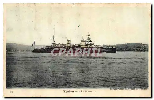 Ansichtskarte AK Bateau de Guerre Toulon Le Bouvet