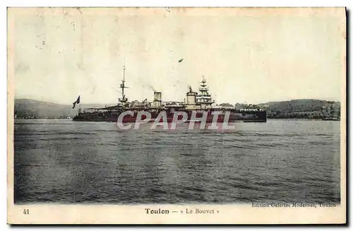 Cartes postales Bateau de Guerre Toulon Le Bouvet