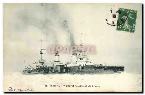 Cartes postales Bateau de Guerre Bouvet Cuirasse de 1er rang