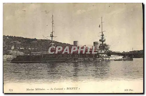 Ansichtskarte AK Bateau de Guerre Le Cuirasse Bouvet