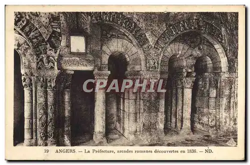 Cartes postales Prefecture Arcades Romanes Angers