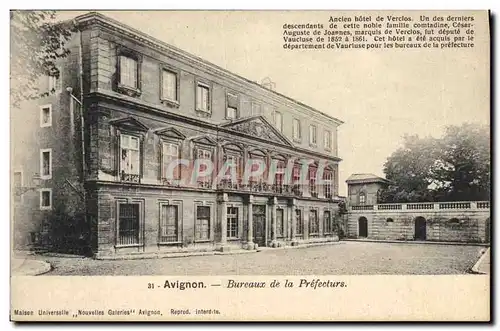 Cartes postales Bureaux de la Prefecture Avignon