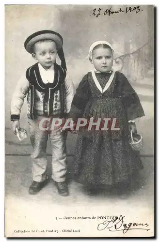 Ansichtskarte AK Folklore Jeunes enfants de Pontivy