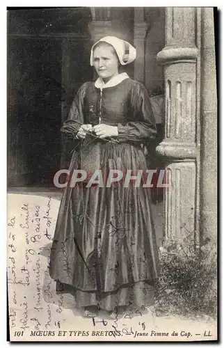 Cartes postales Folklore Jeune femme du Cap