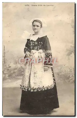 Cartes postales Folklore Jeune fille de Lanriec