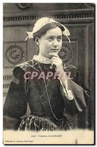 Ansichtskarte AK Folklore Costume de Lorient