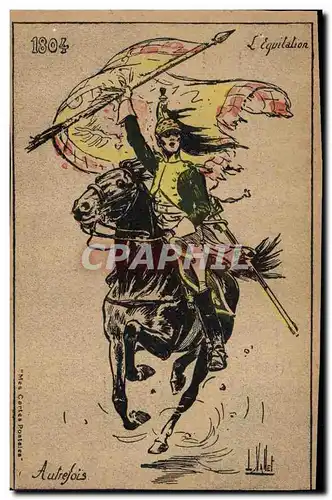 Cartes postales Militaria L&#39equitation 1904 Autrefois