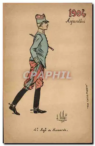 Ansichtskarte AK Militaria 1904 Aujourd&#39hui 4eme regiments de Hussards