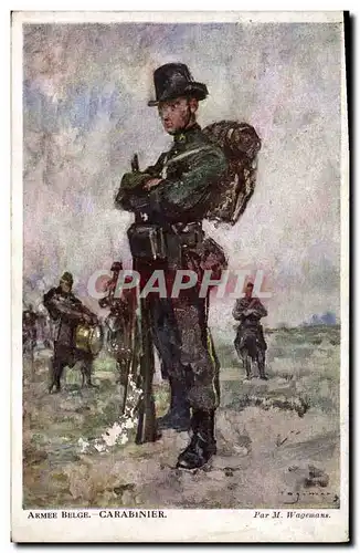 Cartes postales Militaria Armee belge Carabinier Wagemans