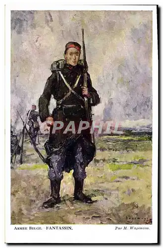 Cartes postales Militaria Armee belge Fantassin Wagemans