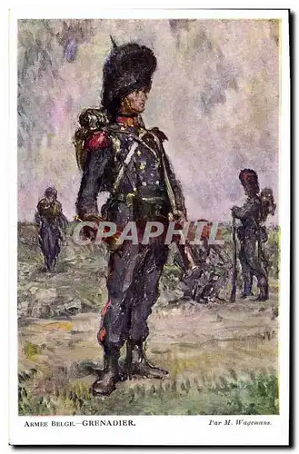 Cartes postales Militaria Armee belge Grenadier Wagemans