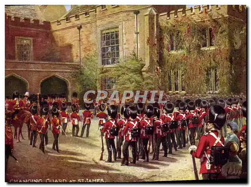 Ansichtskarte AK Militaria Changing Guard at St James London