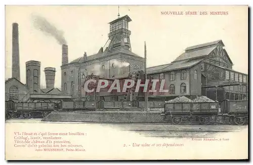 Cartes postales Mine Mines Mineurs Une mine et ses dependances