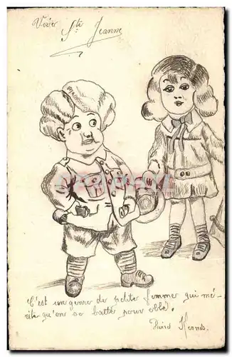 Cartes postales Fantaisie Enfants (dessin a la main)