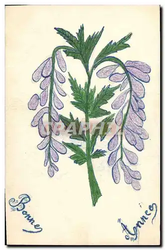 Cartes postales Fantaisie Fleurs (dessin a la main)