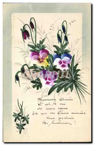 Cartes postales Fantaisie Fleurs (dessin a la main)