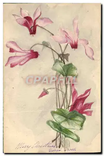 Cartes postales Fantaisie Fleurs (dessin a la main)