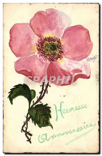 Cartes postales Fantaisie Fleurs (dessin a la main)