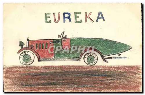 Ansichtskarte AK Fantaisie Automobile Eureka (dessin a la main)