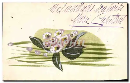 Cartes postales Fantaisie Fleurs (dessin a la main)