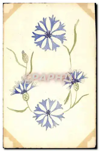 Cartes postales Fantaisie Fleurs (dessin a la main)