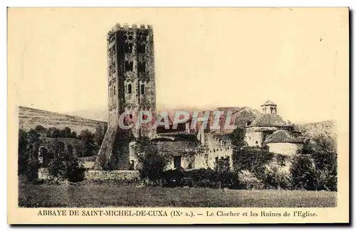 Ansichtskarte AK Chateau Abbaye de Saint Michel de cuxa Le clocher et les ruines de l&#39eglise