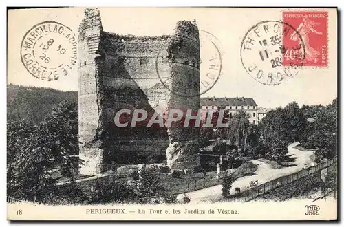 Cartes postales Chateau Perigueux La tour et les jardins de Vesone