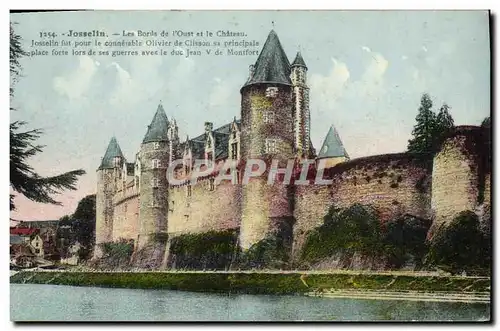 Cartes postales Chateau Josselin Les Bords de l&#39Oust et le chateau