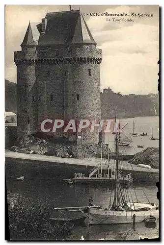 Cartes postales Chateau St Servan La Tour Solidor Bateau