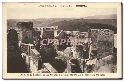 Ansichtskarte AK Chateau Murols Aspect de l&#39interieur du chateau de Murols vu du sommet du donjon