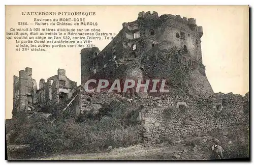 Cartes postales Chateau Environs du Mont Dore Ruines du chateau de Murols