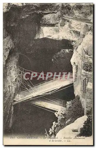 Cartes postales Grottes Constantine Le Rhummerl Escalier conduisant a la grotte
