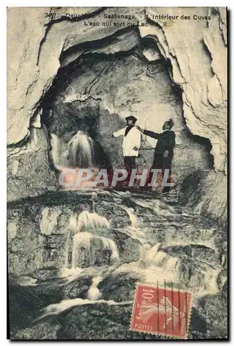 Cartes postales Grottes Sassenage L&#39interieur des grottes L&#39eau qui sort du lac