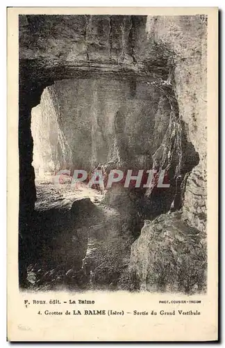 Cartes postales Grottes de la Balme Sortie du grand vestibule