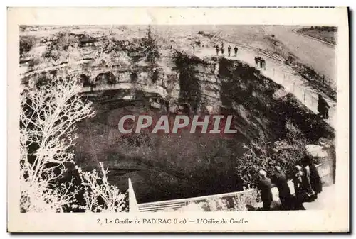 Cartes postales Grottes La gouffre de Padirac L&#39orifice du gouffre