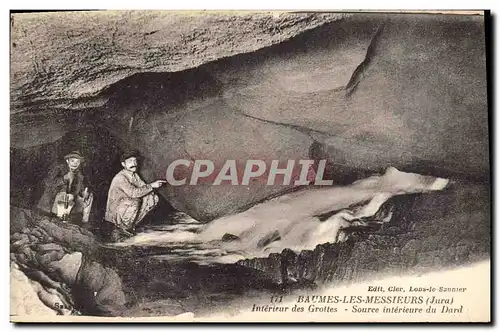 Cartes postales Grottes Baumes les Messieurs Baume les Messieurs Interieur des grottes Source interieure du Dard