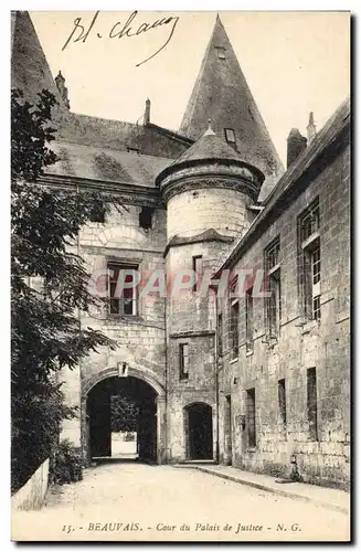 Cartes postales Cour du Palais de Justice Beauvais